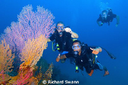The boys go diving at Fan corner, Downbelow Dive Centre, ... by Richard Swann 
